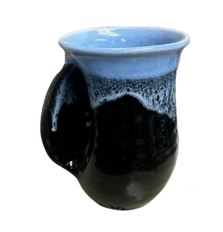 Black and blue Clay in Motion handwarmer mug thumbnail