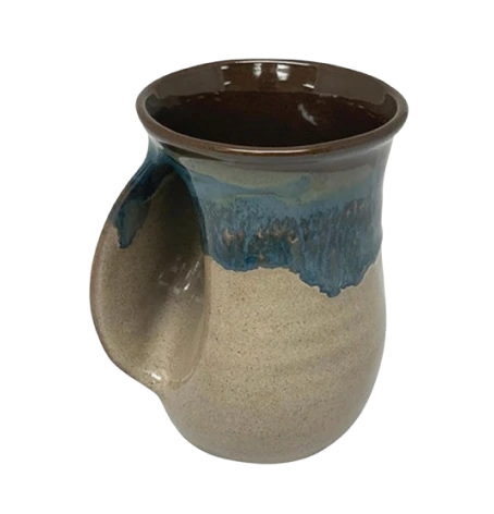 Sand and blue Clay in Motion handwarmer mug thumbnail